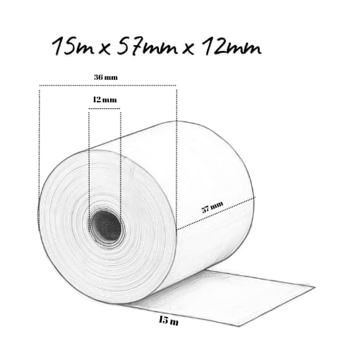 Thermopapper 15m x 57cm