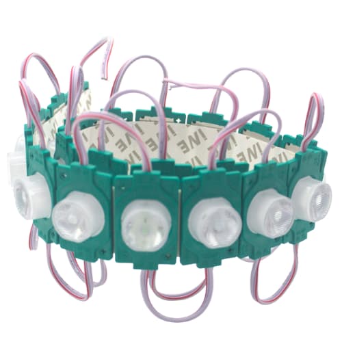 Sidobelyst LED-ljuskälla med en lampa - 24V / Färger