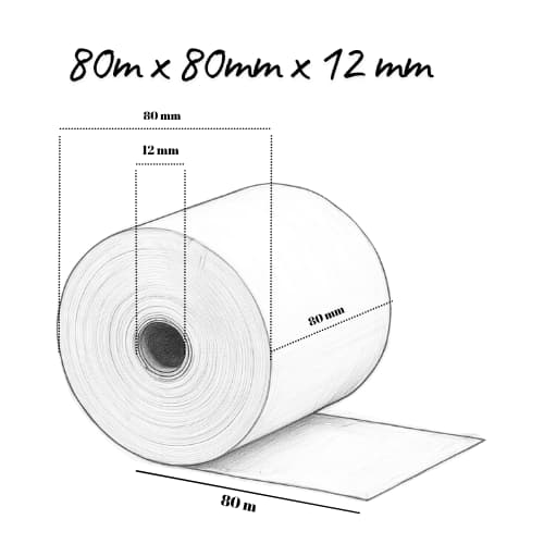 Thermopapper 80m x 80cm